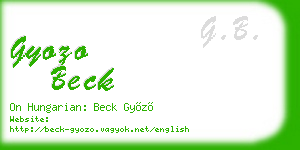 gyozo beck business card