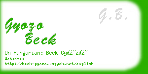 gyozo beck business card